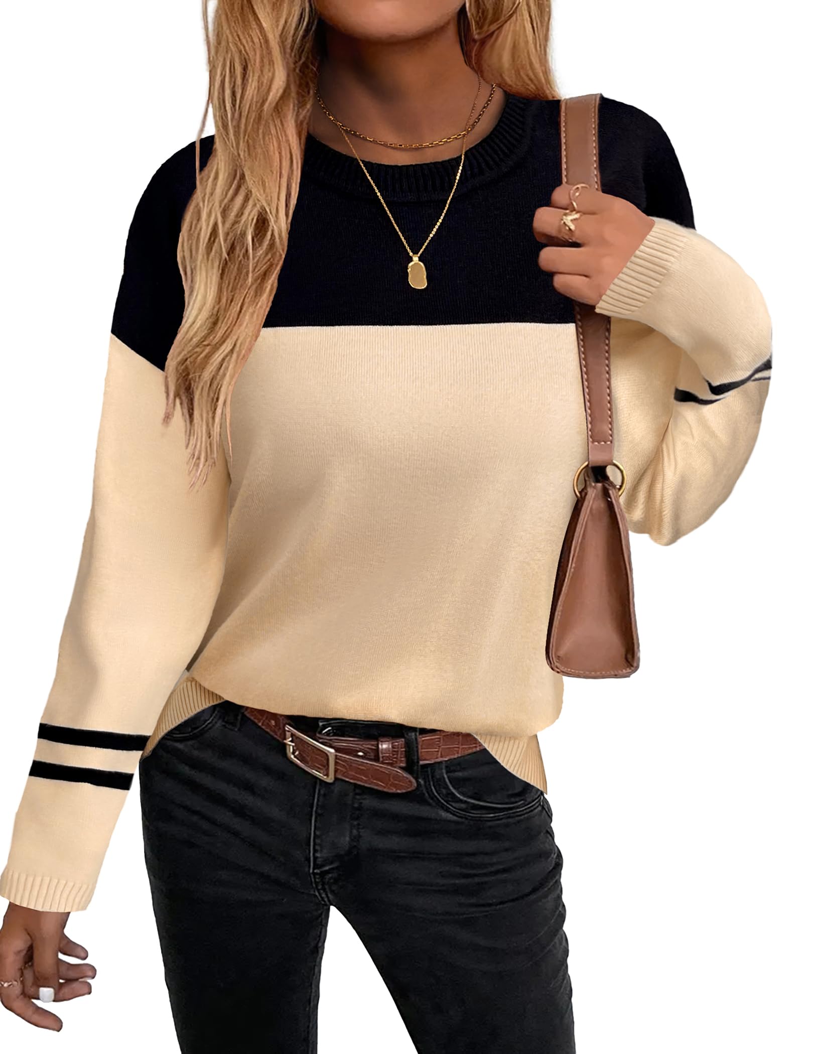 Zeagoo Maglioni per le donne Abiti autunnali Trendy 2025 Camicie a maniche lunghe Bussiness Casual Knit Pullover Maglione Top