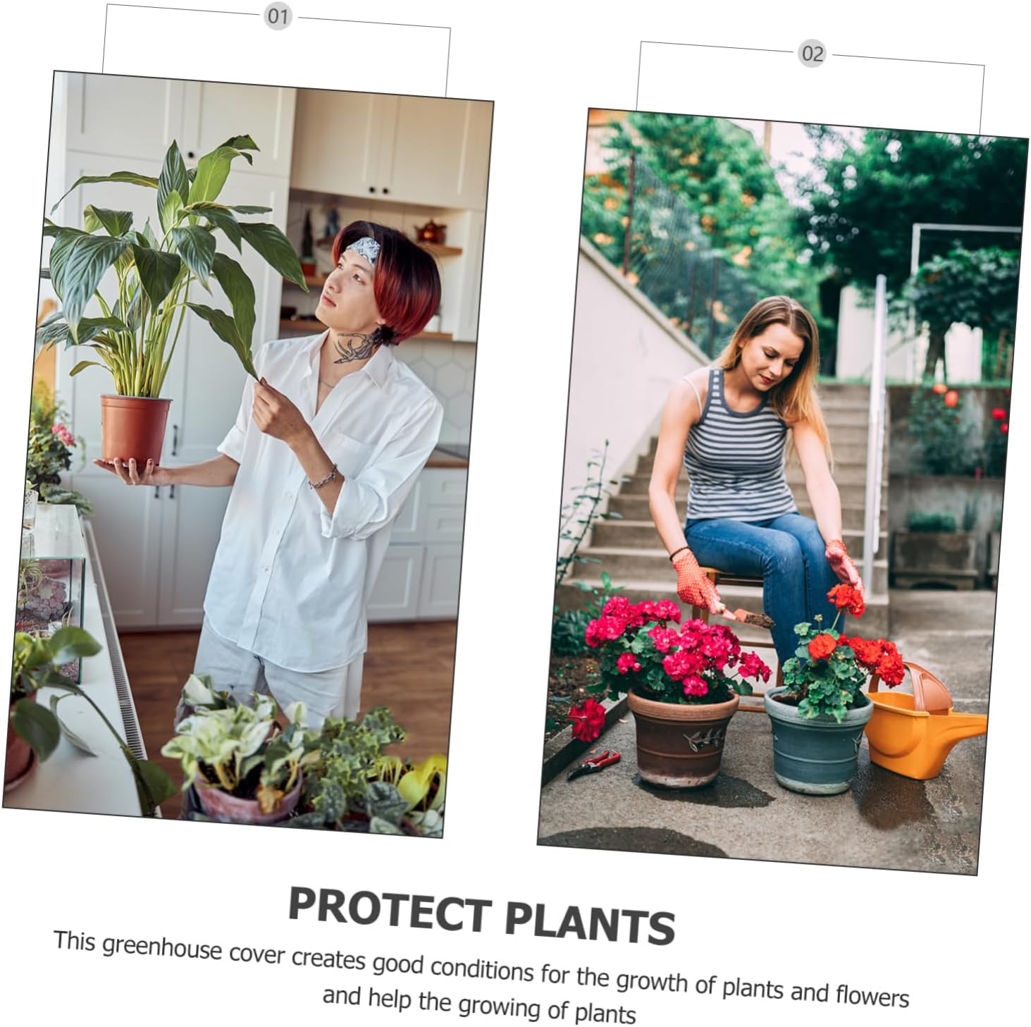 VANZACK Protective Cover Heat Preservation for Garden Cold Frame Plant Greenhouse