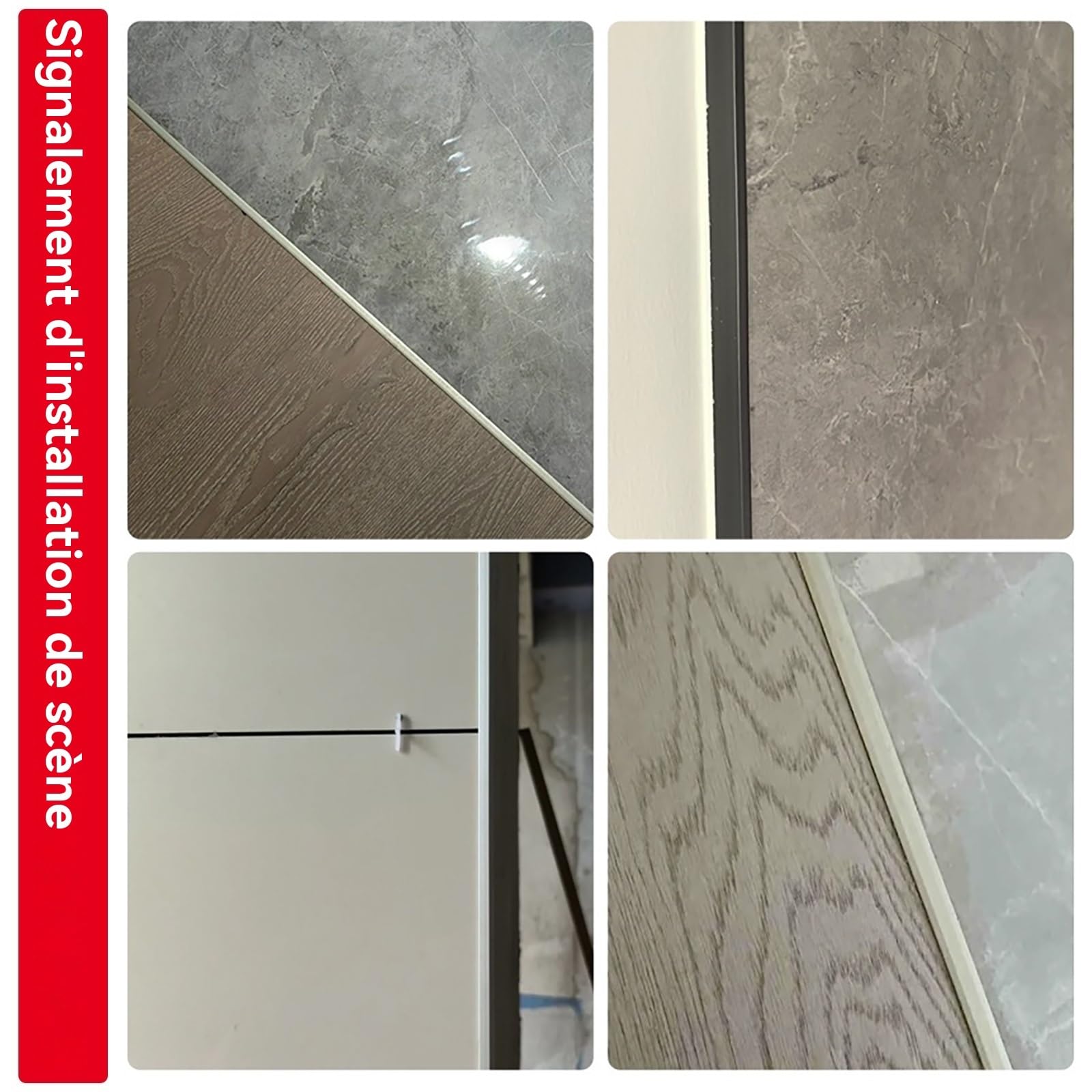 Profile Carrelage Flexible Profil De Transition Aluminium 90cm* 3 Pièces Baguette De Finition Solution Pratique Et Élégante pour Les Coins De Votre Maison Ou Bureau(Gold,10.5mm)