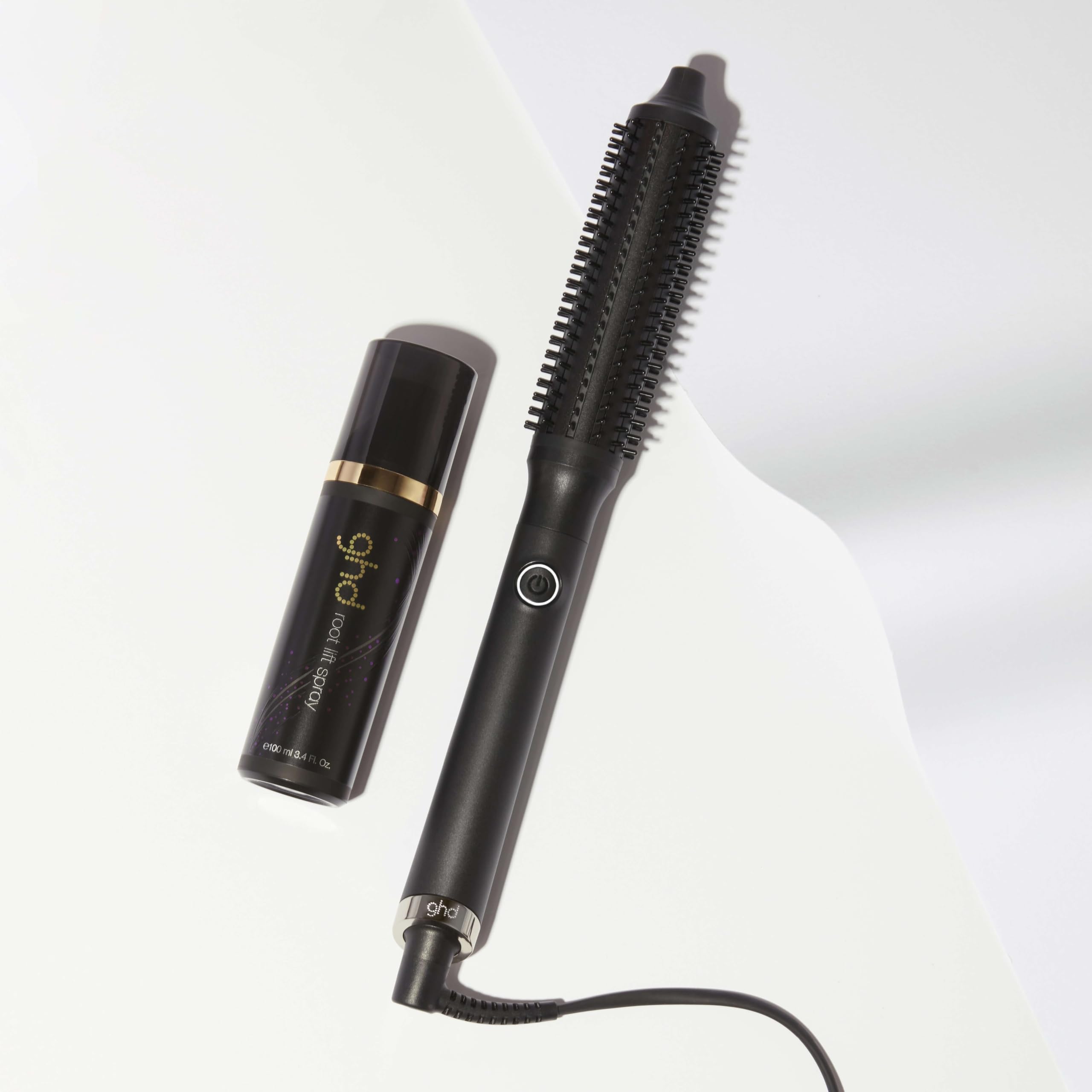 ghd - Brosse chauffante ghd Rise - Brosse chauffante Effet Brushing (Noir) - Effet brushing avec 2x fois plus volume - Utilisation sur cheveux secs - Sans chaleur extrême - Idéal tous types de cheveux