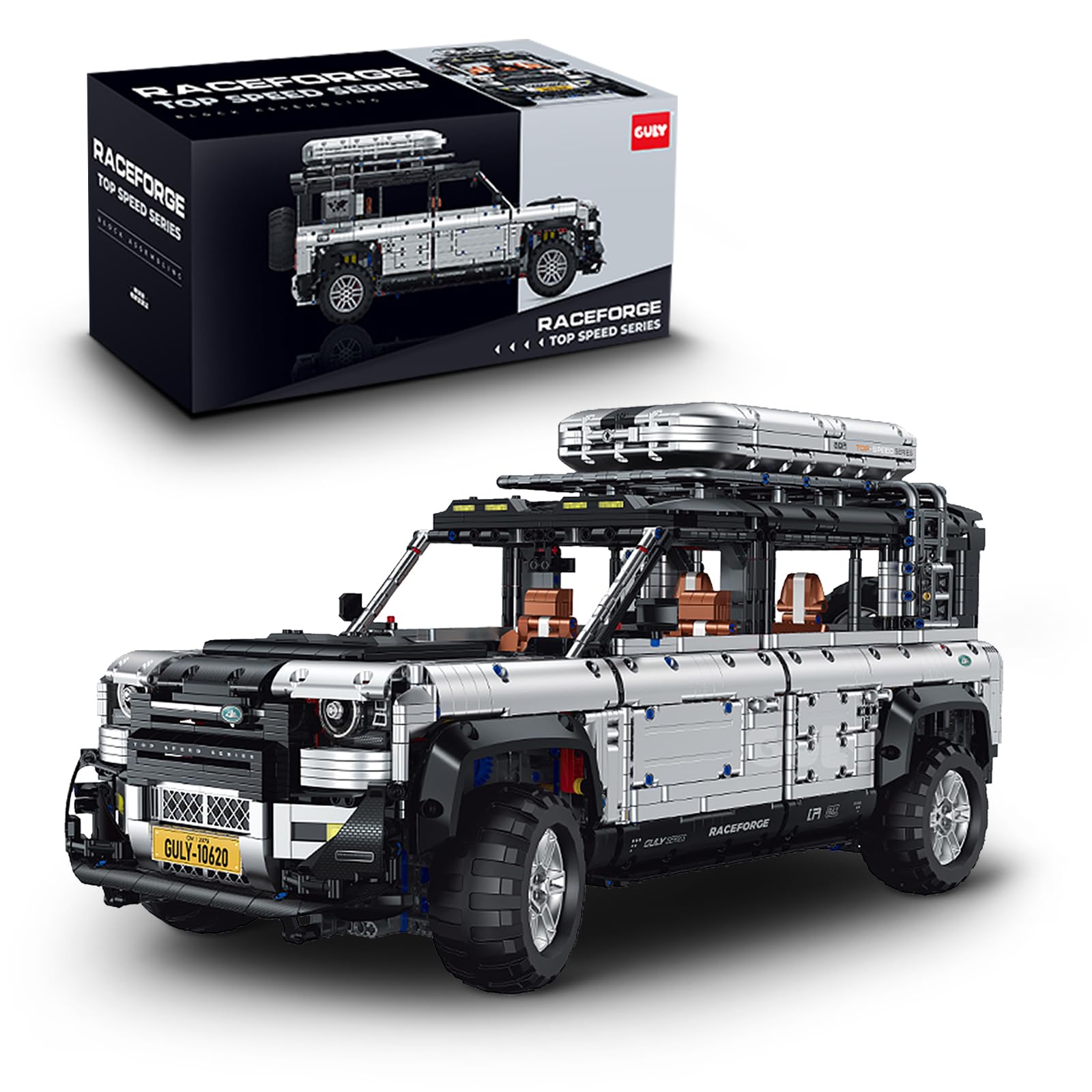 Technik Offroad Car Kit, GULY 10620, 4817 Parts 1:8 with Motors and LED, Large Remote Controlled Car Clamping Blocks (Original Packaging) (Static Version)