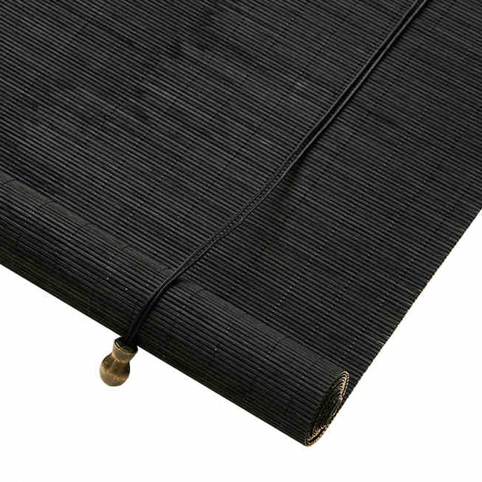 Schwarz Bambus Rollo,Blickdicht,60% Verdunkelungsrollo,Sonnenschutz,Atmungsaktiver,Sichtschutzrollo für Fenster und Türen,für Terrasse Garten,Breite × Höhe (W80×H150cm)