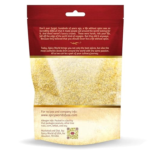 Miniatura 8 de Spicy World Harina de maíz amarillo molido mediano 4 libras (64 onzas), ideal para pan de maíz, magdalenas