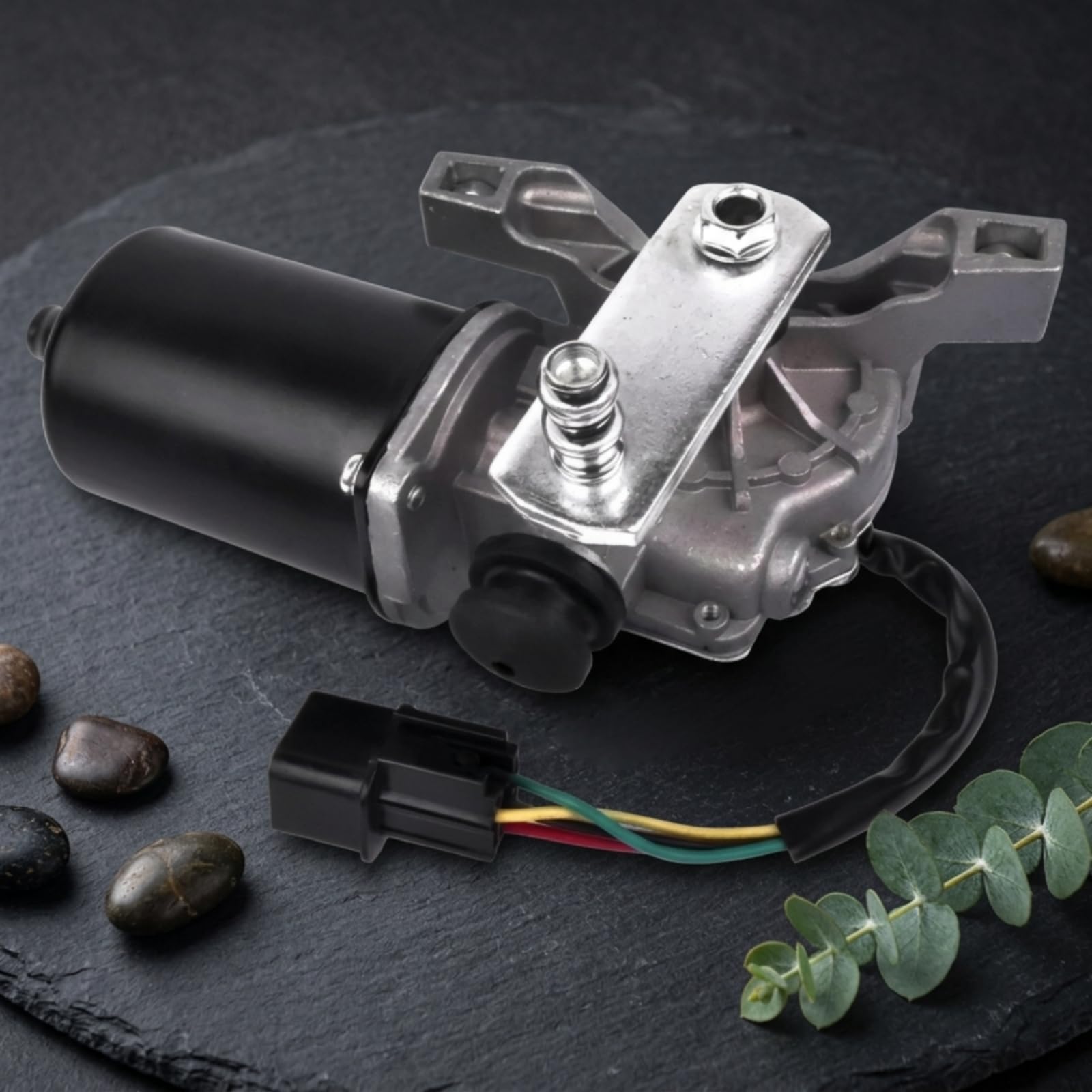 Motore Tergicristallo Auto Assemblato Ricambio Modulo Motore Cambio Ingranaggi Staffa Integrata Connettore Elettrico Struttura in Metallo per