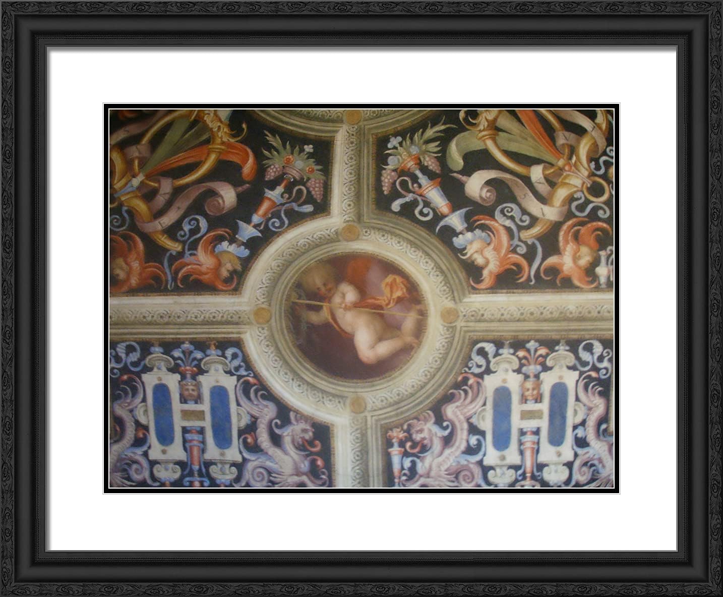 ArtDirect Pontormo, Jacopo 24x20 Black Ornate Framed Art Print with Double Matting Titled: Volta lll