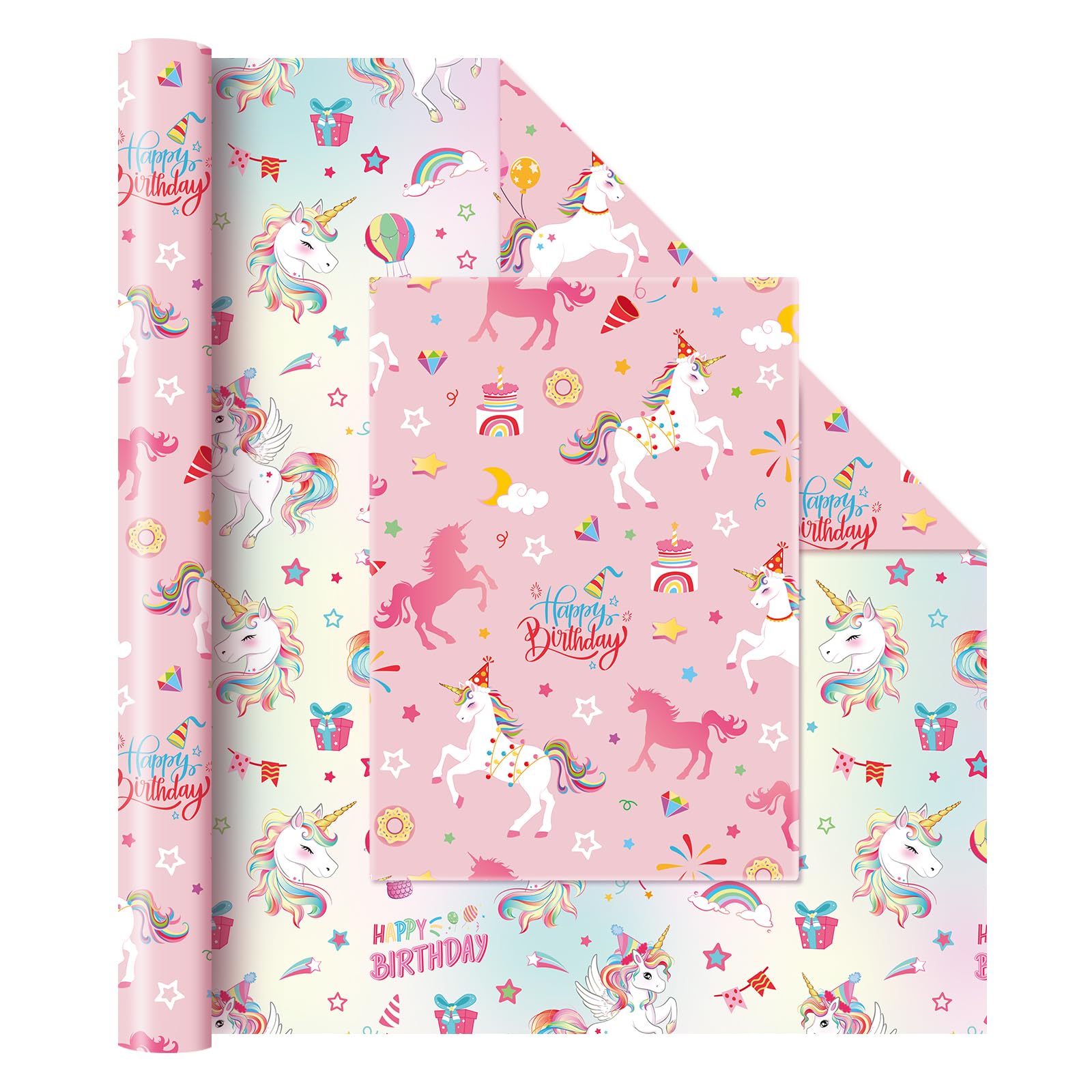 WERNNSAI Pink Floral Wrapping Paper - 1 Roll 43 cm x 10m Pink Flower Wrapping Paper Vintage Floral Gift Wrap for Women Girls Birthday Wrap Wedding Bridal Shower Gift Mothers Day — view 18