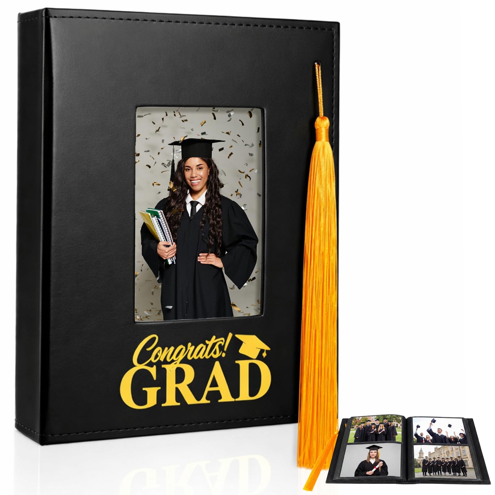 Álbum de fotos de graduación 2026 para organizar recuerdos sin pegamento con 200 bolsillos