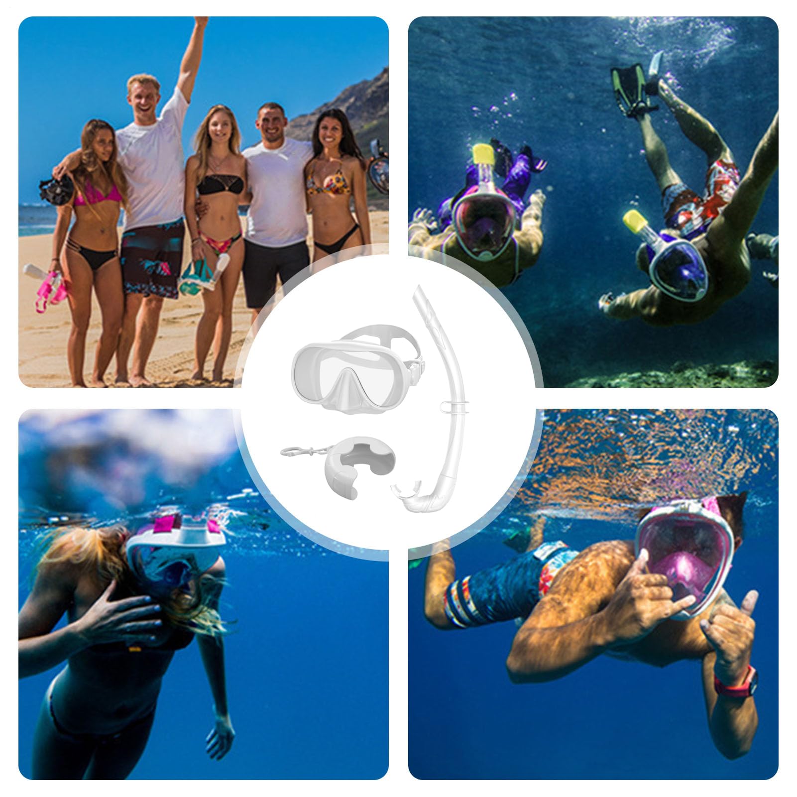Sprzęt do Snorkelingu Panoramiczna z Zabezpieczeniem przed Przeciekaniem