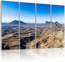 8 Pack Art Acoustic Panels Self Adhesive Big Bend Texas Decorative Soundproof Wall Panels Sound Absorbing Panel 48"x32" for Office Home Studio