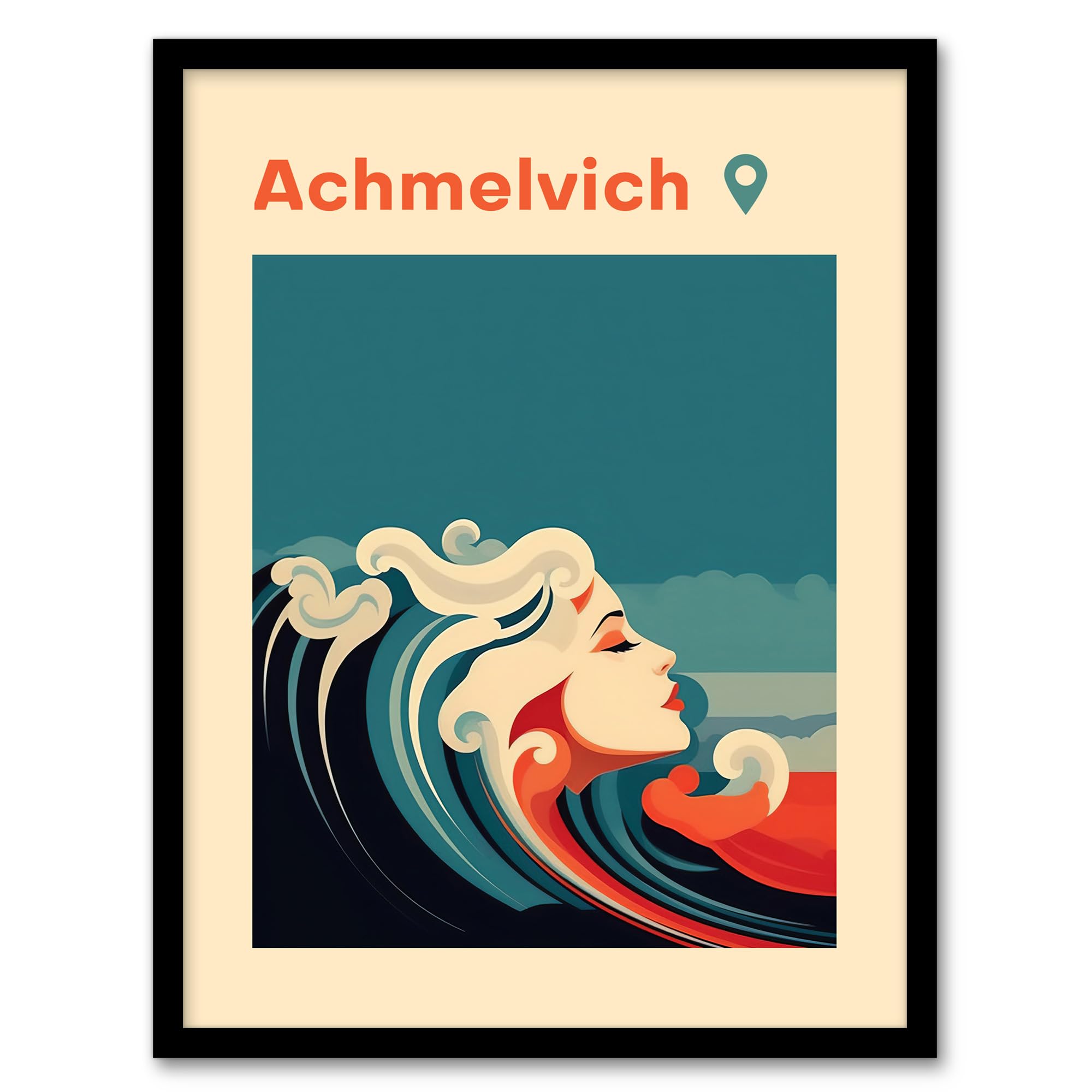 B&Q -  The Seaside Calls Achmelvich Beach Lochinver Scotland Uk Modern Woman Of The Waves Siren Wall Art PrintA4 Size