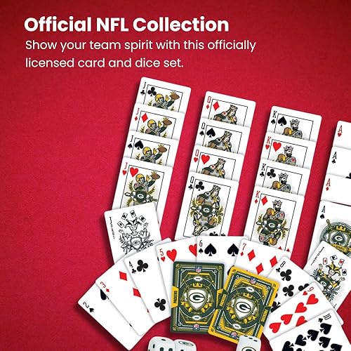 Miniatura 5 de Masterpieces Juego de 2 cartas y dados con licencia oficial de los New York Giants de la NFL para adultos