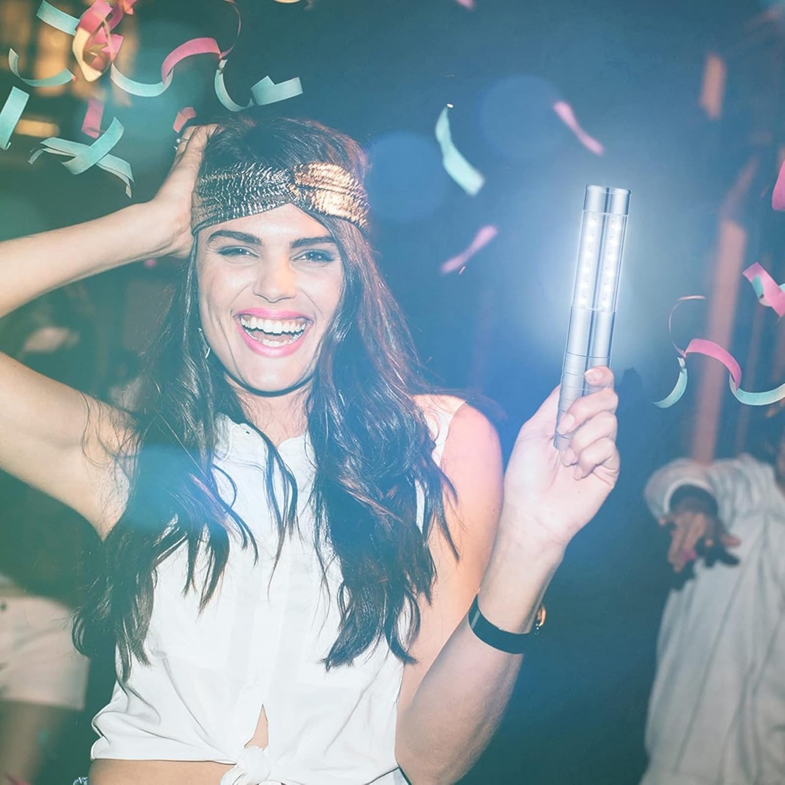 Lote de 2 lámparas LED para botella, varillas estroboscópicas y luminosas recargables para botellas de champán, bar, club, fiesta, cumpleaños, boda, eventos, nuevo modelo