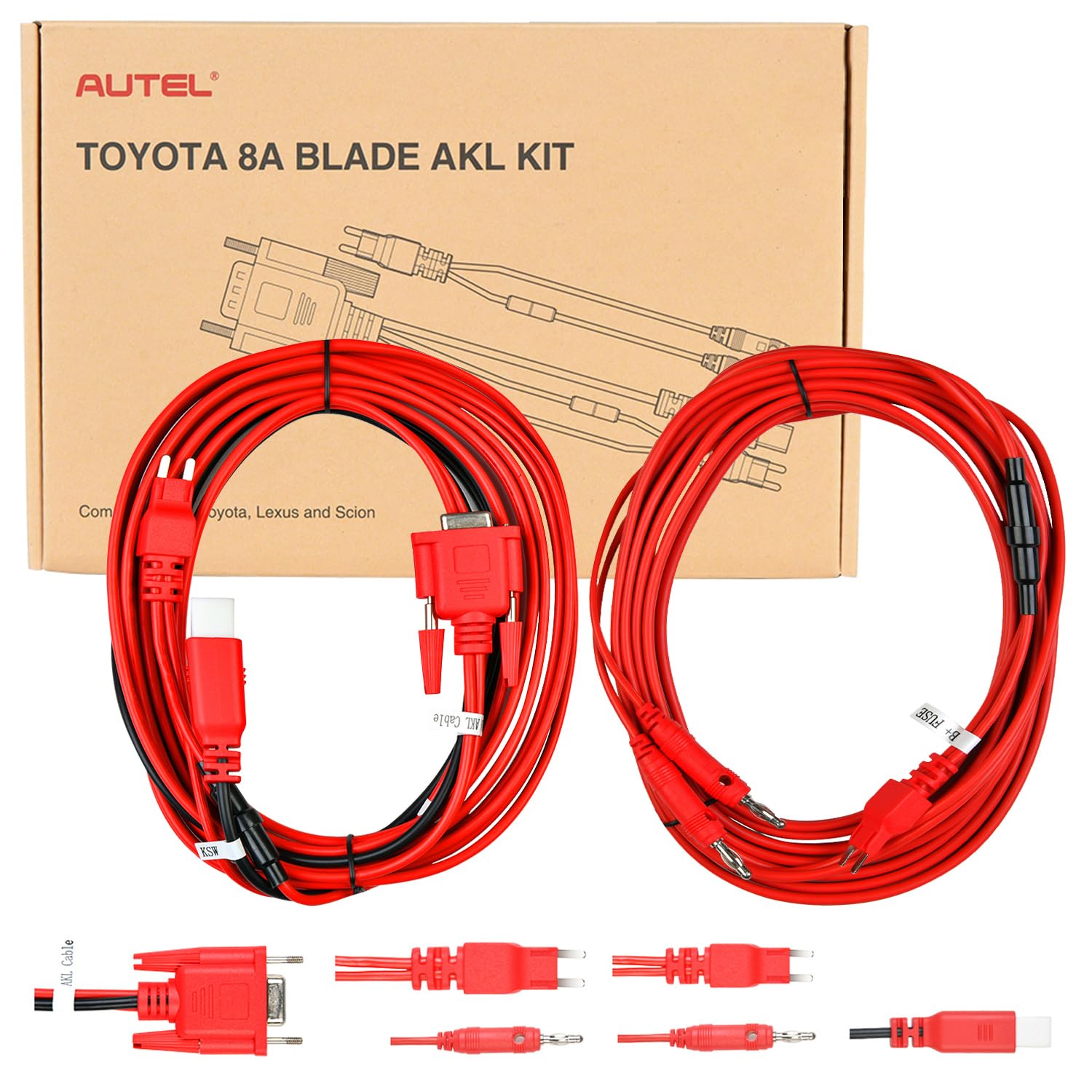 Autel Original 8A AKL Cable for Toyota Non-Smart K-y Adapter Work with APB112 and G-Box3 G BOX3 G-Box2 G BOX2