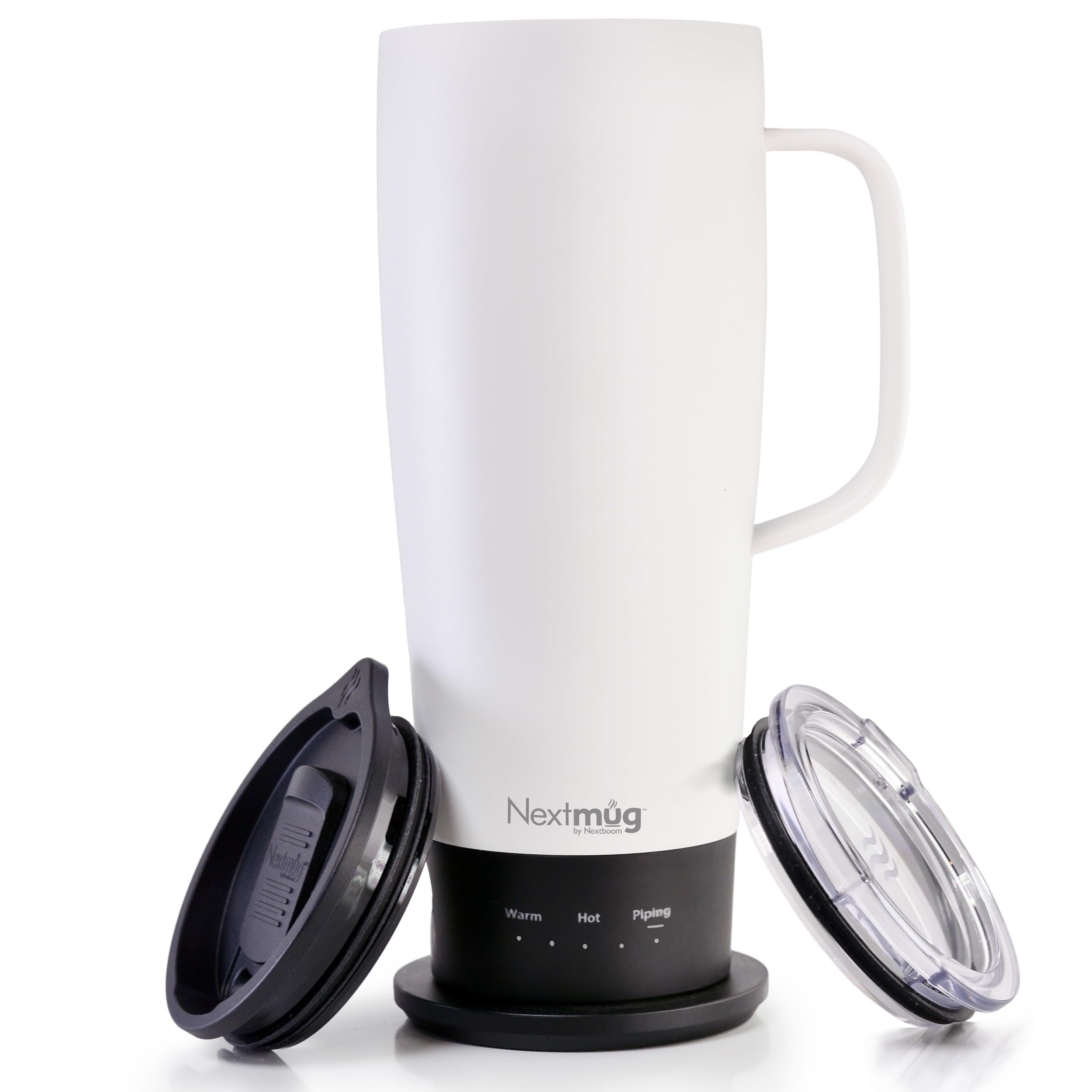 Nextmug Ultra temperature-controlled self-heating travel mug in white, 24 oz