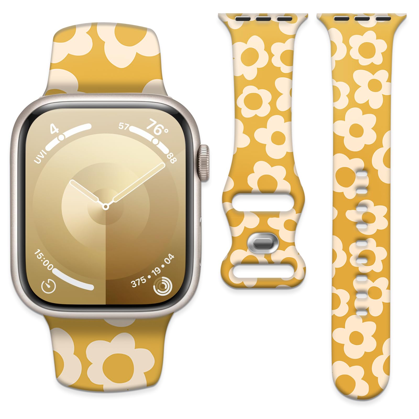 Sport Silicone Band Compatible with Apple Watch Bands 40mm 38mm 41mm Women Men,Soft Wristband Waterproof Replacement Sport Strap for iWatch Bands