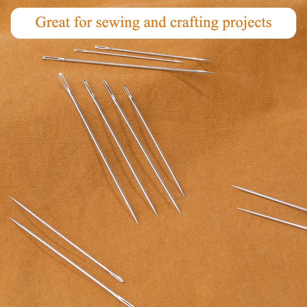 50 Pezzi Aghi Per Cucire In Plastica Colorata, Aghi Per Cucire A Mano Di Grande Occhio, Aghi Per Tessere Con Scatola Portaoggetti Per Principianti Bambini Cucito Artigianato E Fai Da Te (7cm