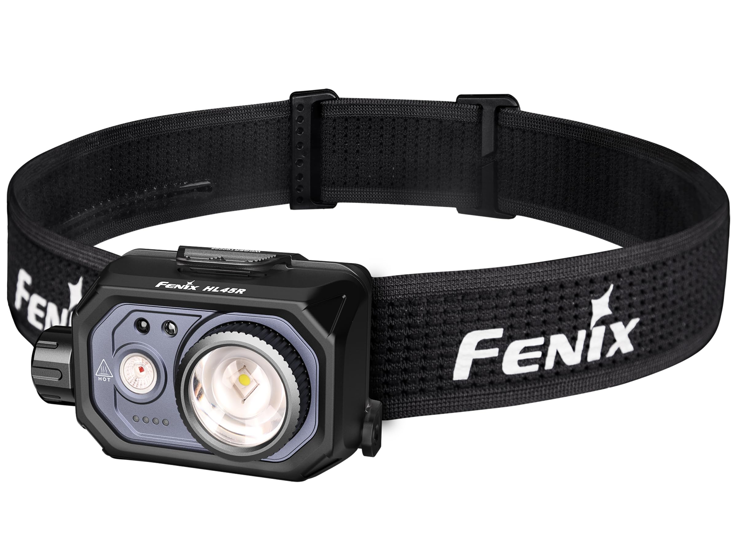 Fenix HL45R Stirnlampe LED Wiederaufladbar,1000 Lumen Hell Zoombare,220M,USB-C Aufladbar,3 x AAA Batterie Dual Fuel,Gestenerkennung,Drehsteuerung,IP66 Wasserdichte Kopflampe,Camping,Joggen,Angel