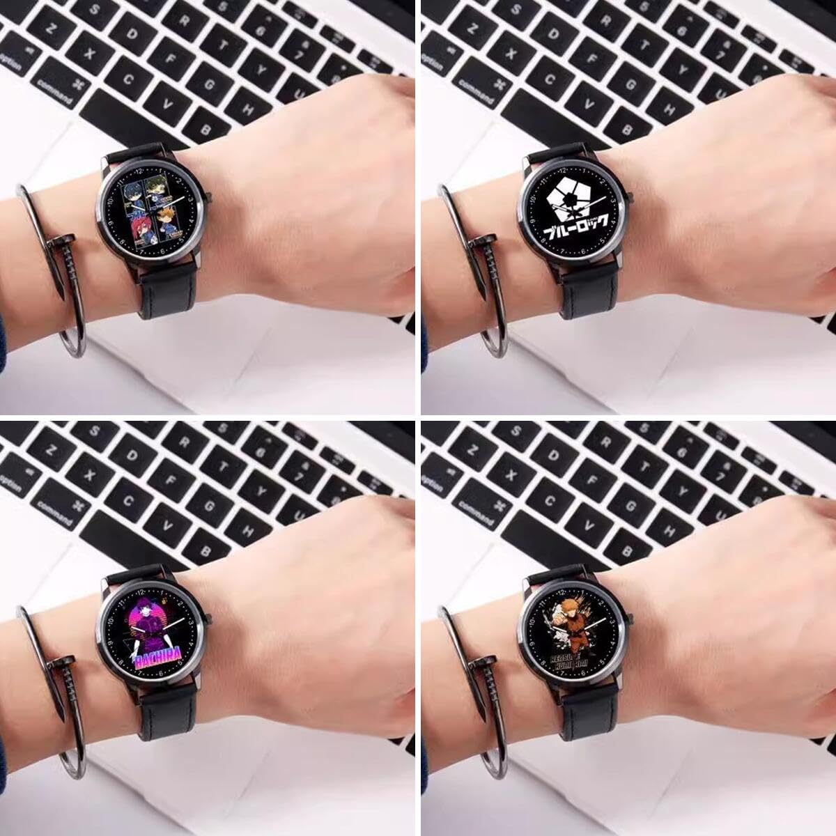 Amazon.co.jp: ブルーロック 腕時計 時計 潔世一 蜂楽廻 千切豹馬 御影