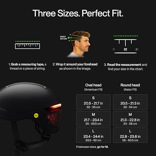 Miniatura 6 de UNIT 1 FARO - Casco inteligente para bicicleta  MIPS  Luces LED delanteras y traseras  Alerta de choque  Señales de giro y luces de freno  Control