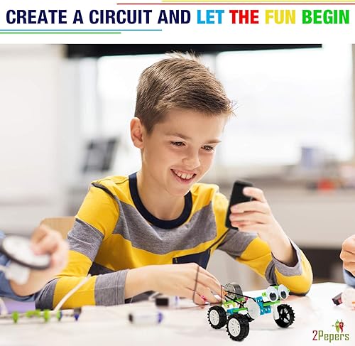 Miniatura 5 de 2Pepers Kits de ciencia robótica de motor eléctrico para niños (4 en 1), kits de experimentos científicos para niños, kit de robótica educativa de