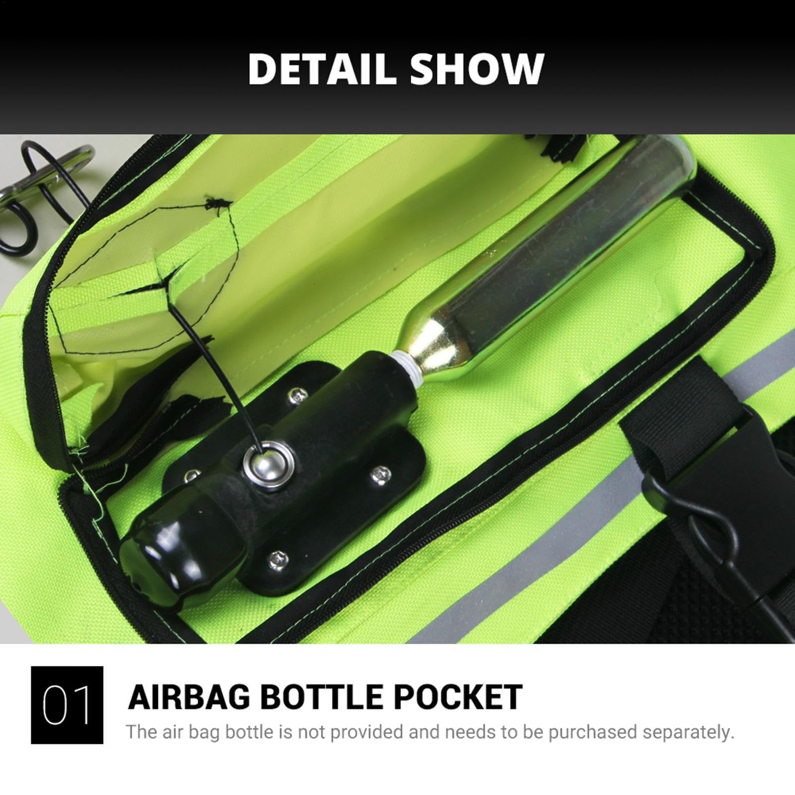 Chaleco de bolsa de aire para motocicleta, chaleco protector ligero con tira reflectante, chaqueta de equitación inflable profesional