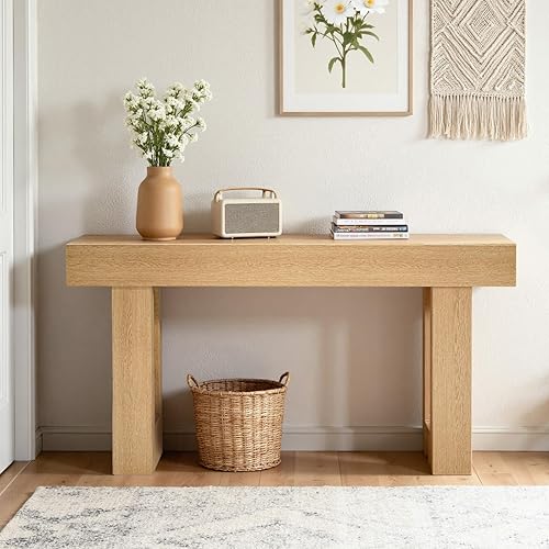 Miniatura 2 de VEVOR Mesa consola de 63 pulgadas, escritorio de granja detrás del sofá, escritorio de entrada rectangular de madera, mesa de sofá estrecha y larga,