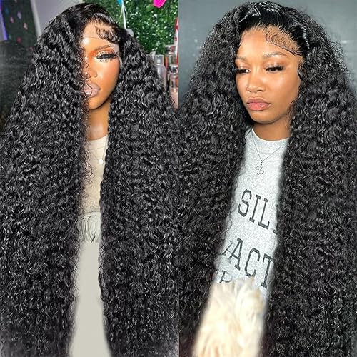 Pelucas de cabello humano ondulado con encaje frontal de densidad 250 de 13 x 6, sin pegamento, precortadas, precortadas, ondas profundas, HD,