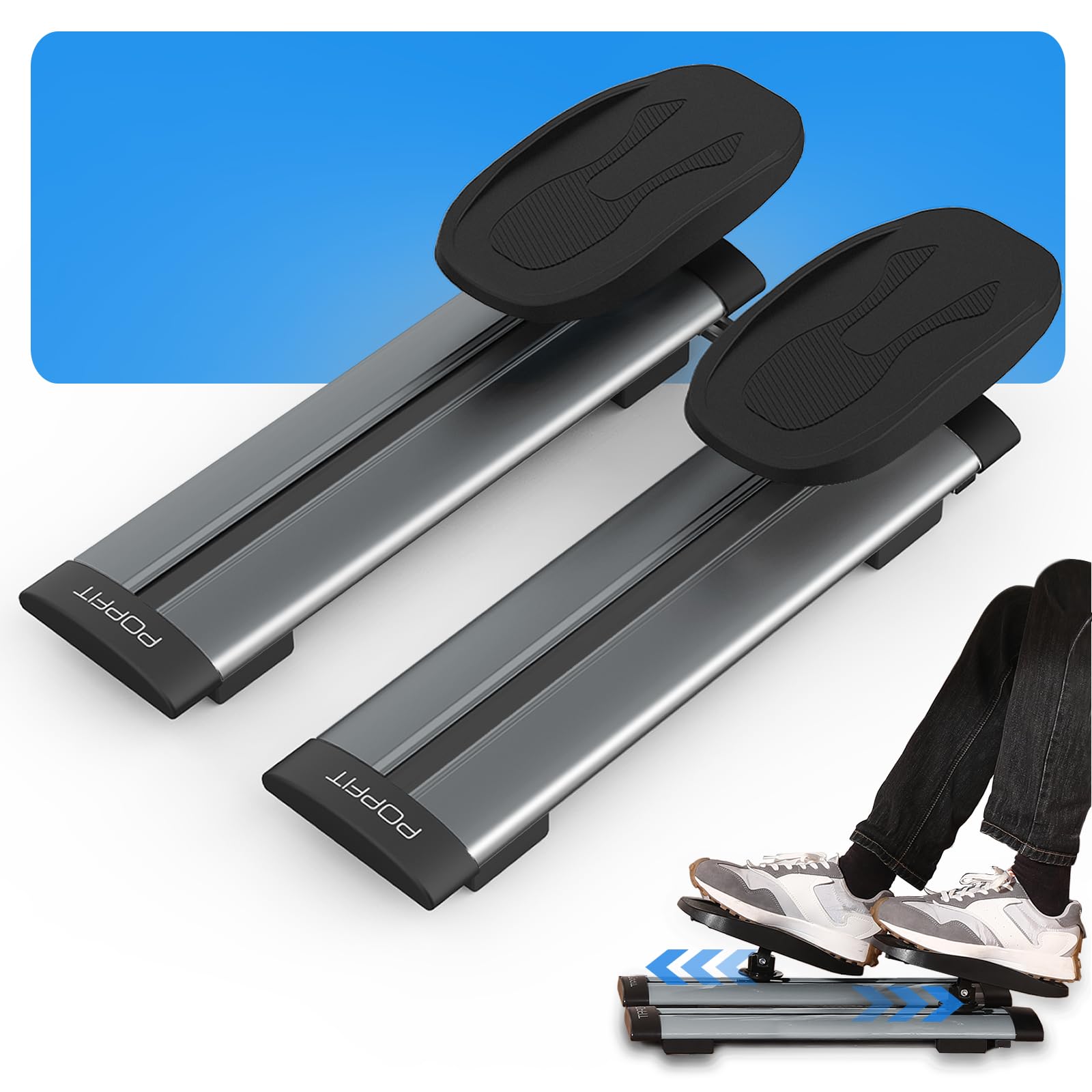 POPFIT Under Desk Elliptical While Sitting for Seniors, Elastic