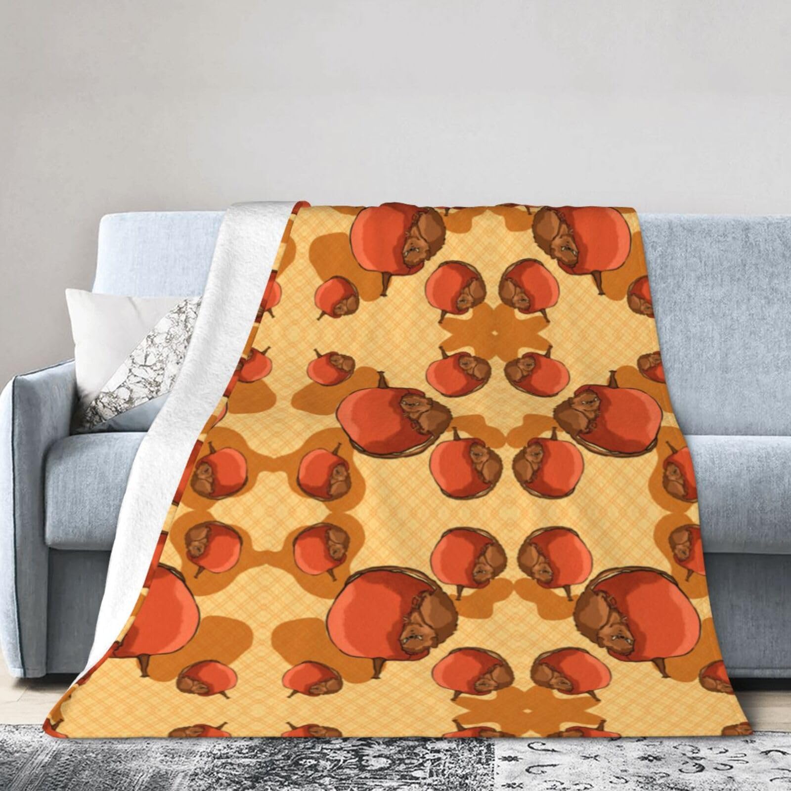 Cute Little Hamster 60"x50" Fleece Blanket, Full Size, Super Soft, Suitable for Bed, Sofa, Camping, All Seasons