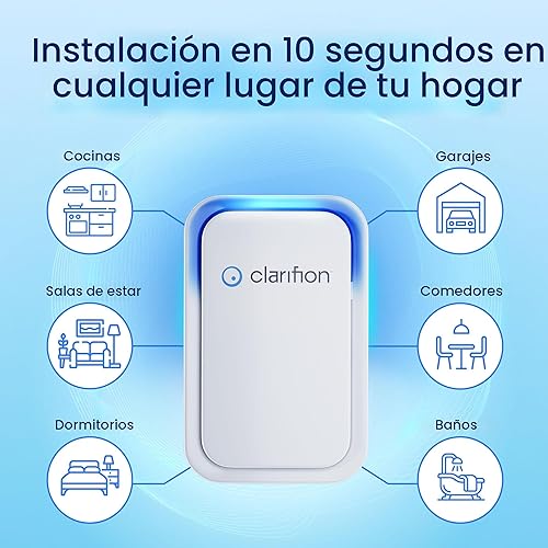 Miniatura 5 de Clarifion - Ionizadores de aire para el hogar (paquete de 3), sistema de filtración de iones negativos, ambientador de aire silencioso
