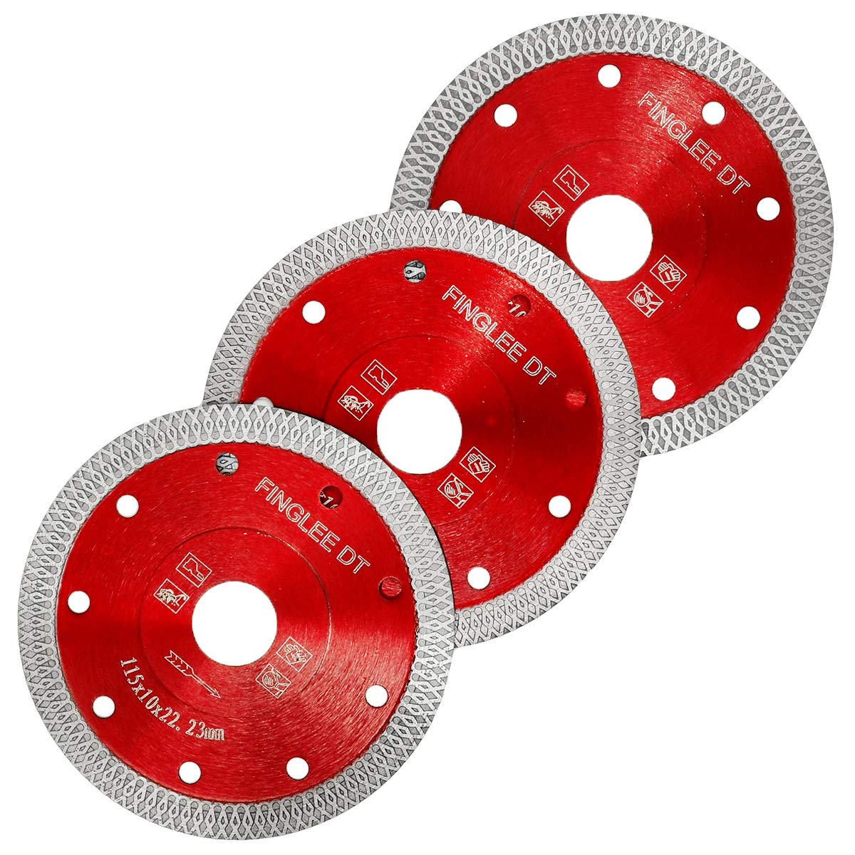 Super Thin Diamond Saw Blade for Porcelain Tile Ceramic,Diamond Cutting Blade,with 7/8" 4/5" 5/8" Arbor (4-1/2inch 3pc)
