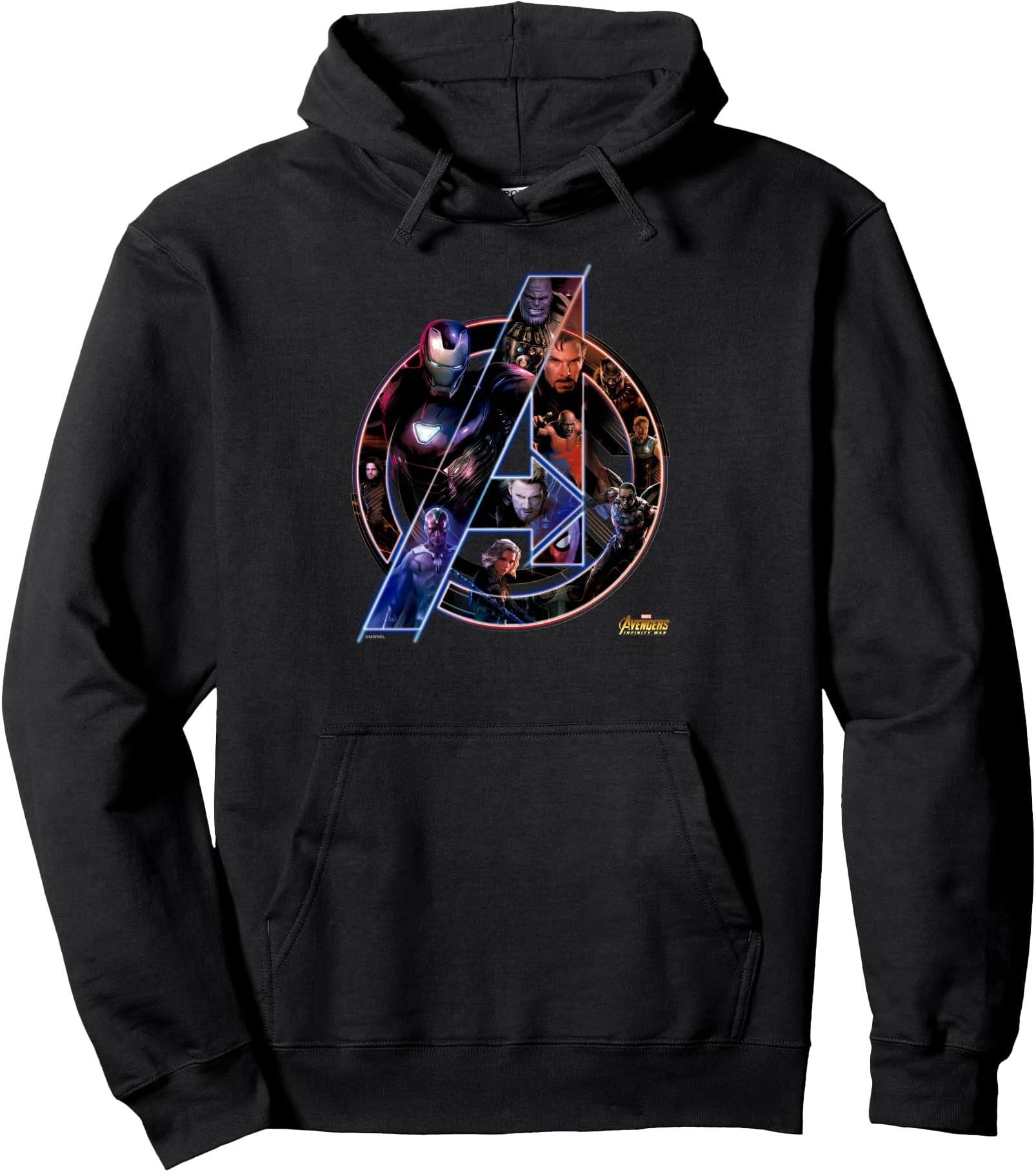 Avengers Infinity War Neon Team Graphic Hoodie Pullover Hoodie