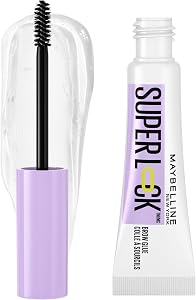 Maybelline Superlock Brow Glue Tinted, Waterproof Tinted Brow Gel, 24 Hour Wear, Sculpted Brows, No Falling Or Flaking, Non-Sticky Finish, Shade: Clear, 7 ml