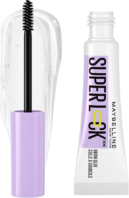 Maybelline Superlock Brow Glue Tinted, Waterproof Tinted Brow Gel, 24 Hour Wear, Sculpted Brows, No Falling Or Flaking, Non-Sticky Finish, Shade: Clear, 7 ml
