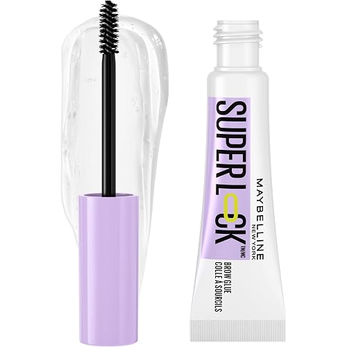 Maybelline Super Lock Brow Glue Eyebrow Gel, Lightweight Brow Gel For Up To 24HR Hold, Clear, 1 Count