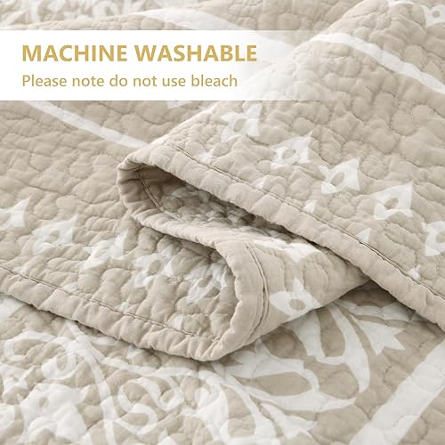 Miniatura 4 de Edredón tamaño Queen Juego de ropa de cama bohemio 100% algodón, juego de colcha bohemia tamaño queen, colchas acolchadas ligeras, juego de