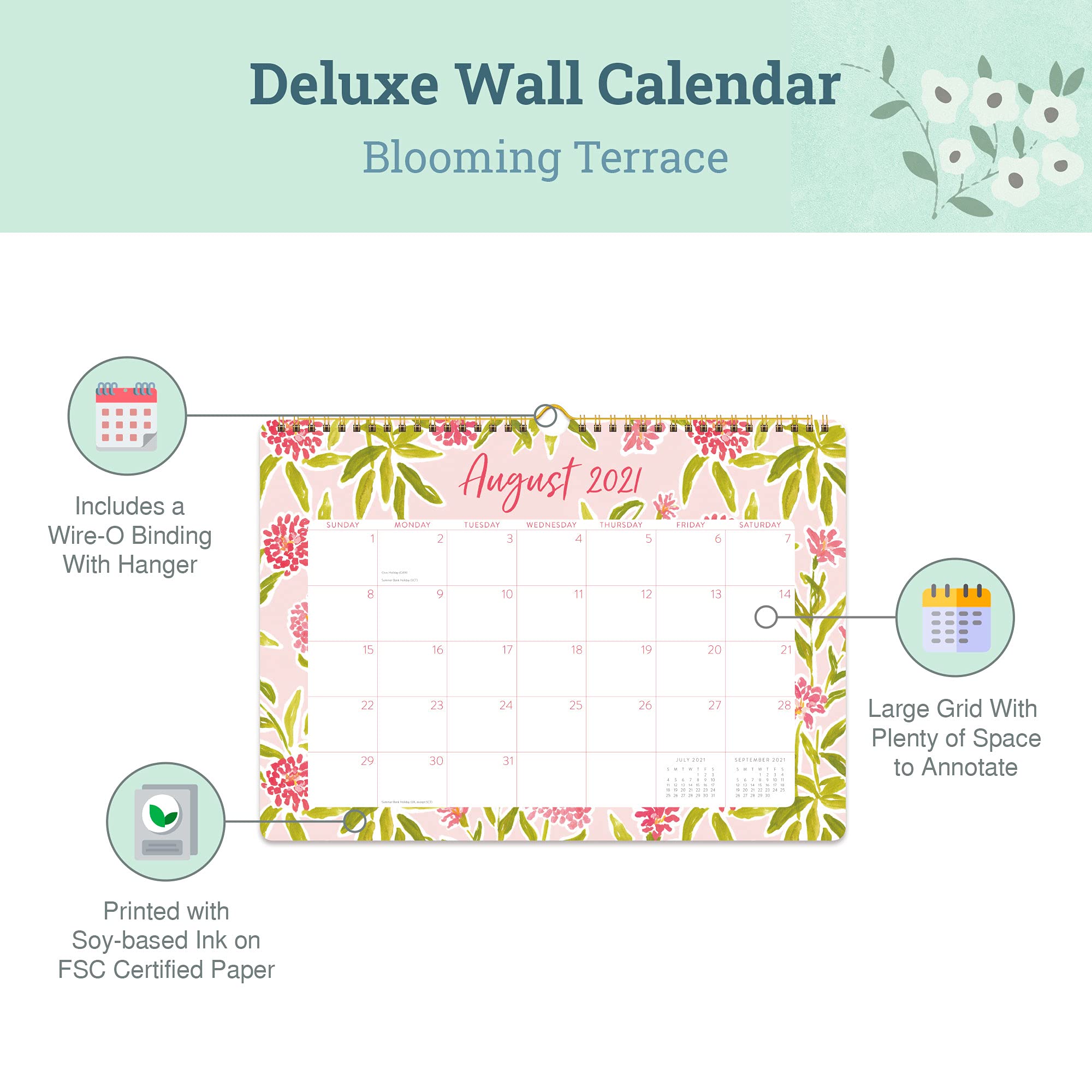 2022 Wall Calendar, Spiral Desk Calendar and Office Calendar 2022, At a