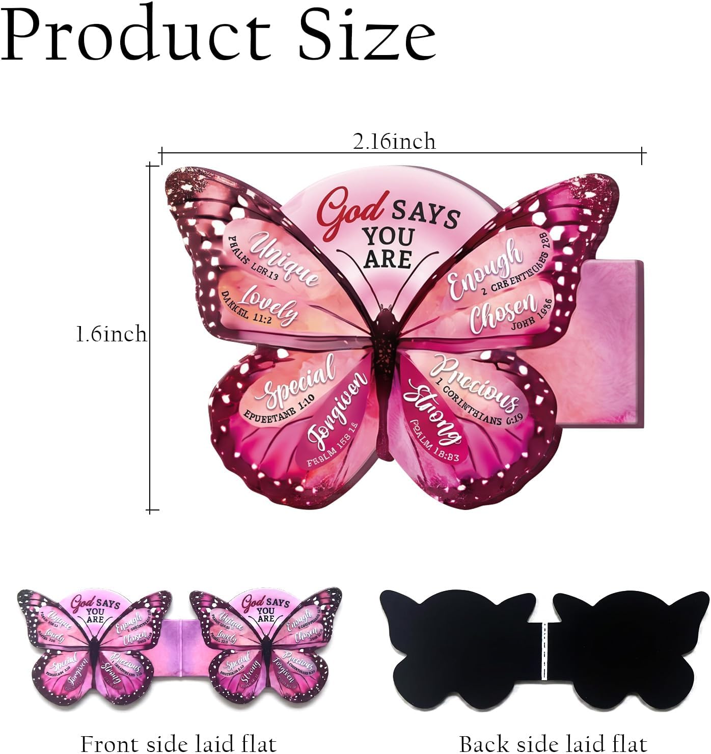 Christian Magnetic Bookmarks for Women – 6Pcs Cute Butterfly Book Markers - Religious Page Markers for Book Lovers Reader - Stocking Stuffers Gifts for Women Students Teachers image 3