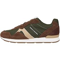 Tommy Hilfiger Runner Uomo Icon Mix Fm0fm05679 Basso Top, Abete Artico Verde, 43 EU
