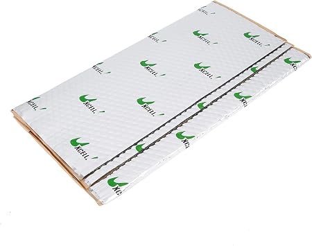 uxcell 2pcs 80mil 5sqft Sound Deadener Heat Insulation Mat Butyl pad | self adhesive deadening material, for Door Roof Floor Automobile sound barrier
