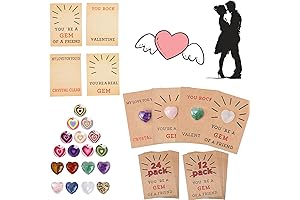 36 Pack Gemstone Valentines Cards