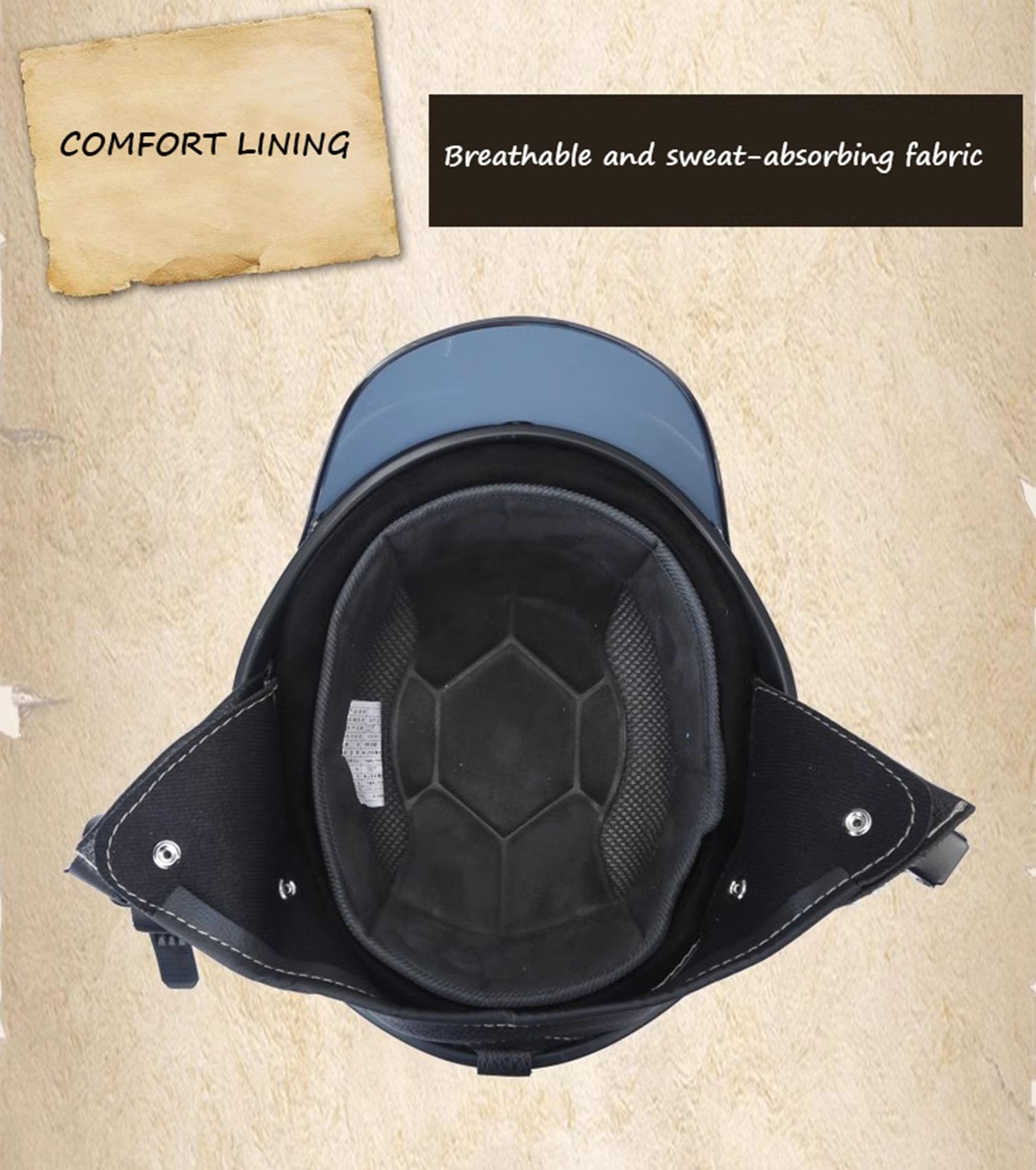 Halbschalenhelm Halbhelme Motorradhelm mit ECE Genehmigt Brain-Cap Halbschale Roller-Helm Scooter-Helm Jet-Helm Retro für Erwachsene Herren Damen mit Retro Schutzbrille