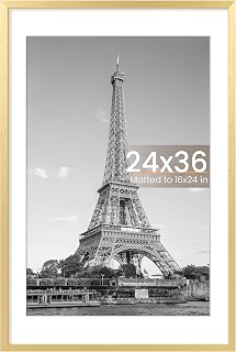 upsimples 24x36 Poster Frame, Wall Decor Picture Frames, Gold 1 Pack