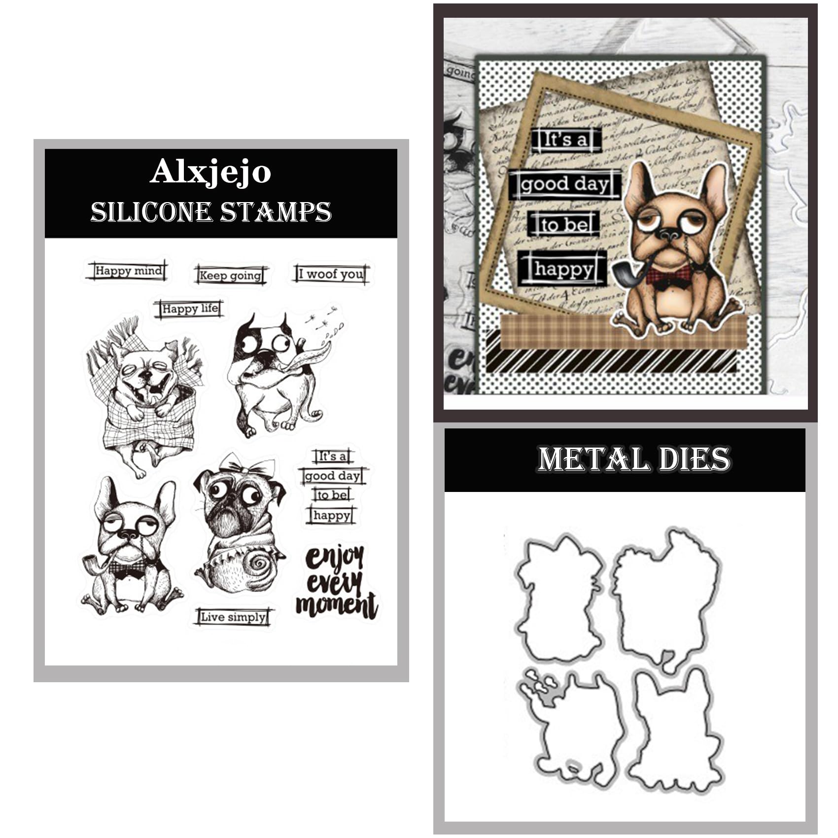 Alxjejo Cutting Dies and Stamps Set 2024-2025-2026,Stamps and die for Card Making for DIY Birthdays, Thanksgiving Day, Valentine's Day, Scrapbooking, Art Craft, Festivals Greeting Card Album