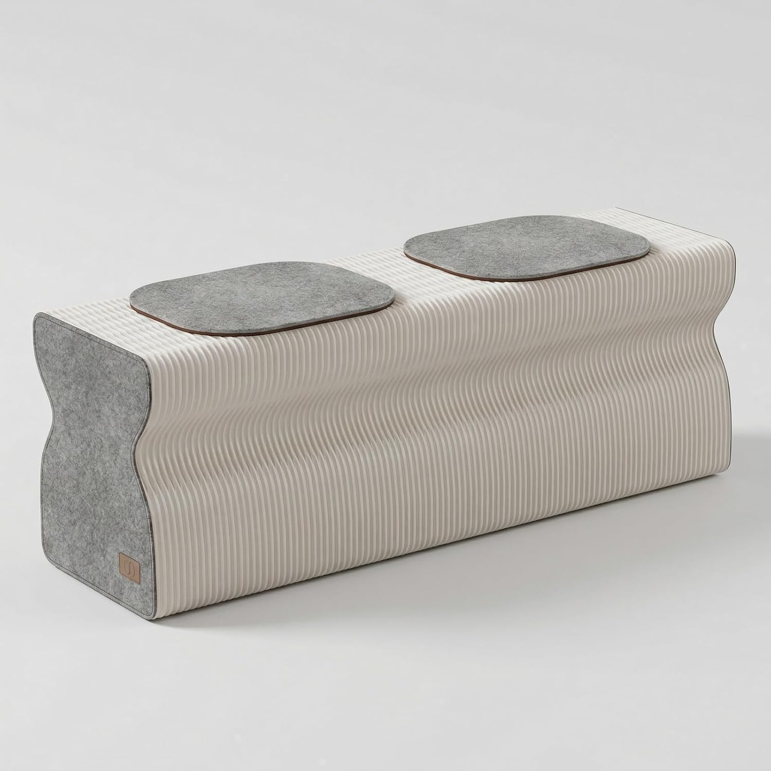 Paper Stool Collapsible Stool Flexible and Foldable Portable and Easy to Store Honeycomb Paper Core Structure Easy to Install, Supports Up to 300kg(White,80~120x43x37.5cm)