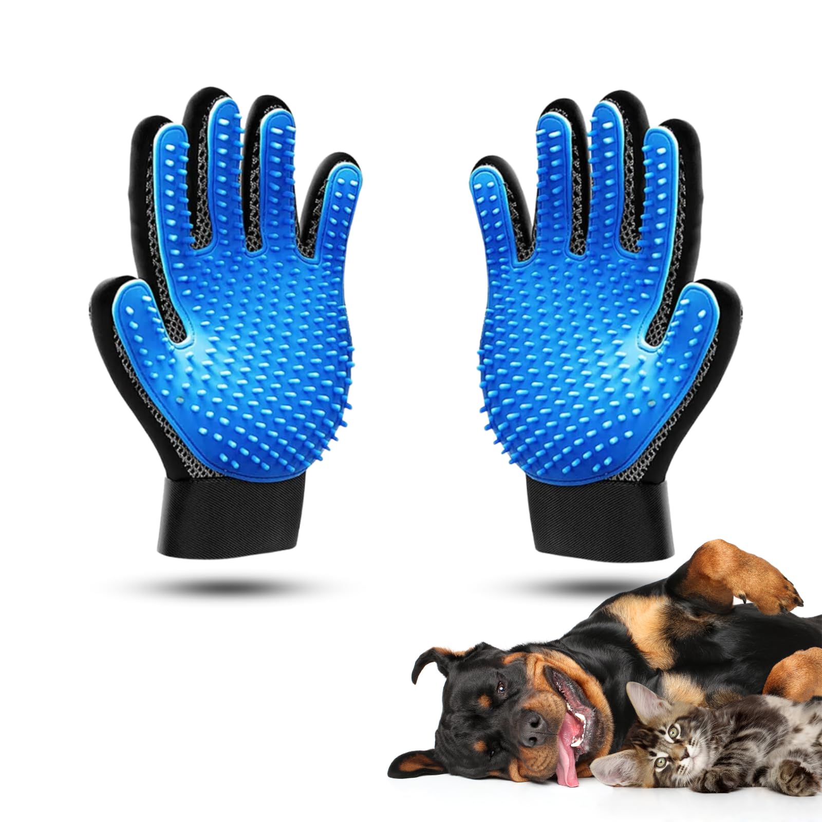 Pack2] Gant Anti-poils Pour Chat Et Chien – Élimine Les Poils De Manière Douce, Effet Massage