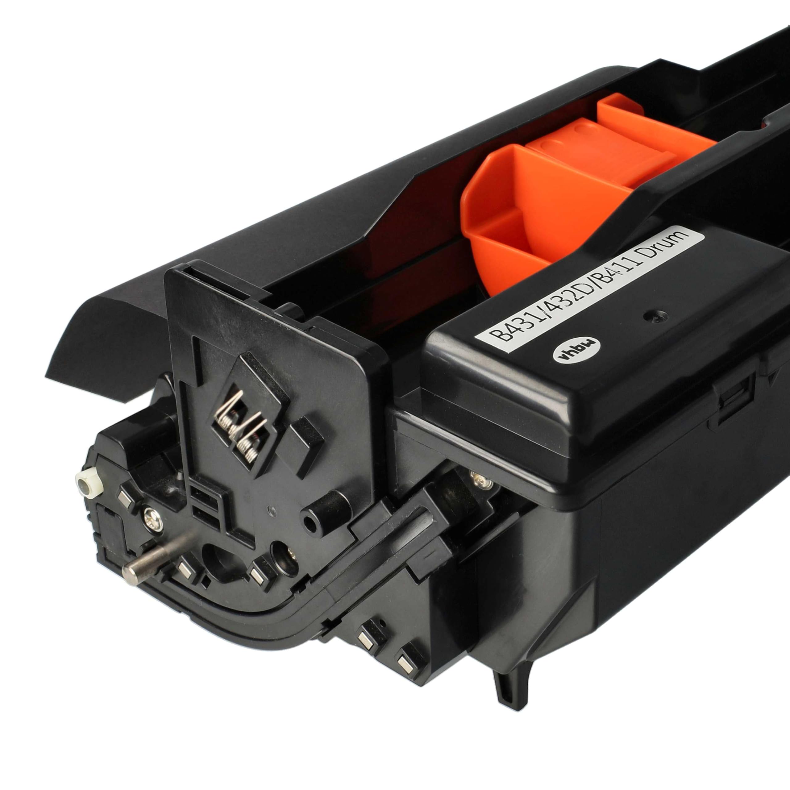 vhbw unità tamburo fotoconduttore compatibile con OKI B411 D, B411 DN, B412 DN, B431 D, B431 DN, B431 DN plus, B432 DN, B512 DN stampante laser - nero