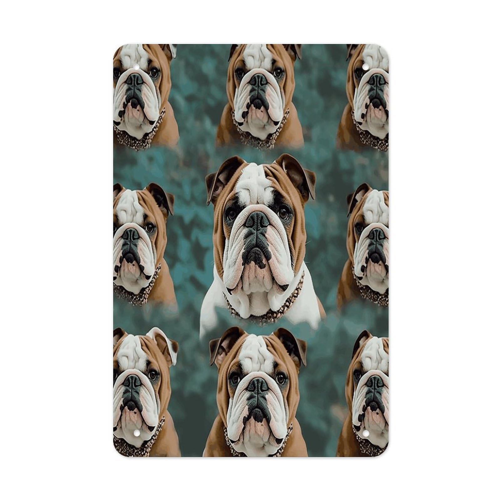 VstaDank Funny English Bulldog Metal Tin Signs Personalized Wall Art Prints Decoration Art Poster Funny Vintage Tin Sign Iron Sheet Painting Metal Signboard Decor Painting for Wall Decor