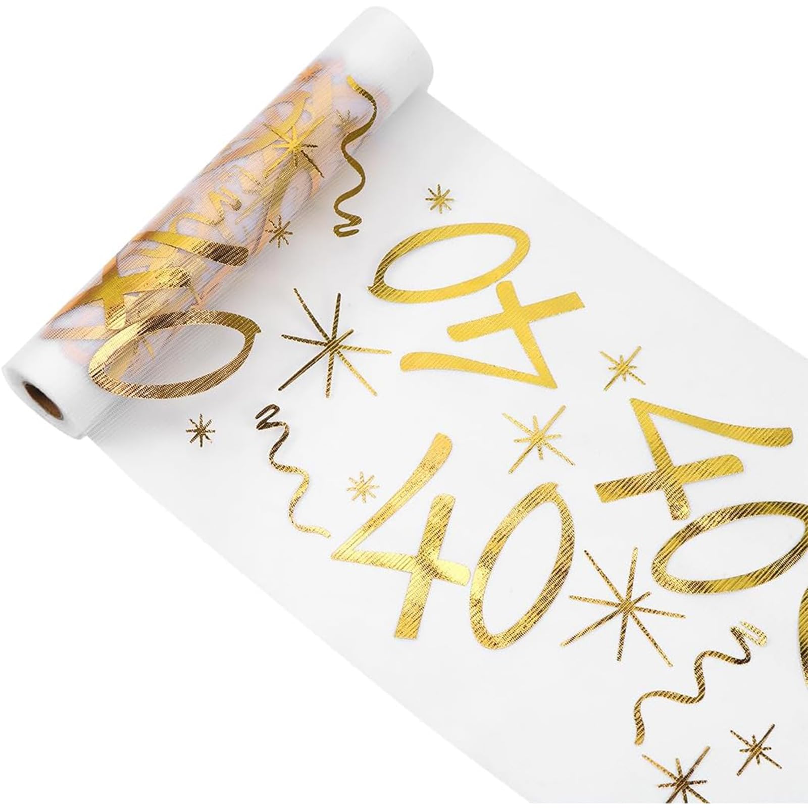 Nucelit Table Runner for Comings of Age Celebration Birthday Party Decoration Milestones Anniversary Event Design Polyester Table Decoration