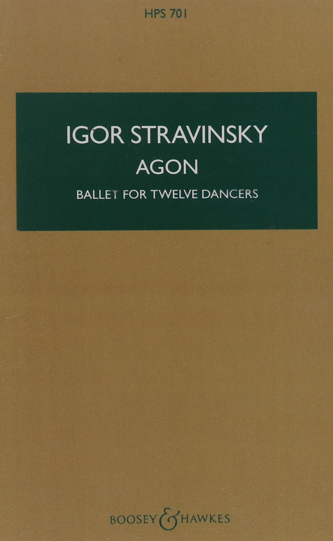 Agon Ballet for twelve Dancers HPS 701 de Boosey & Hawkes partition